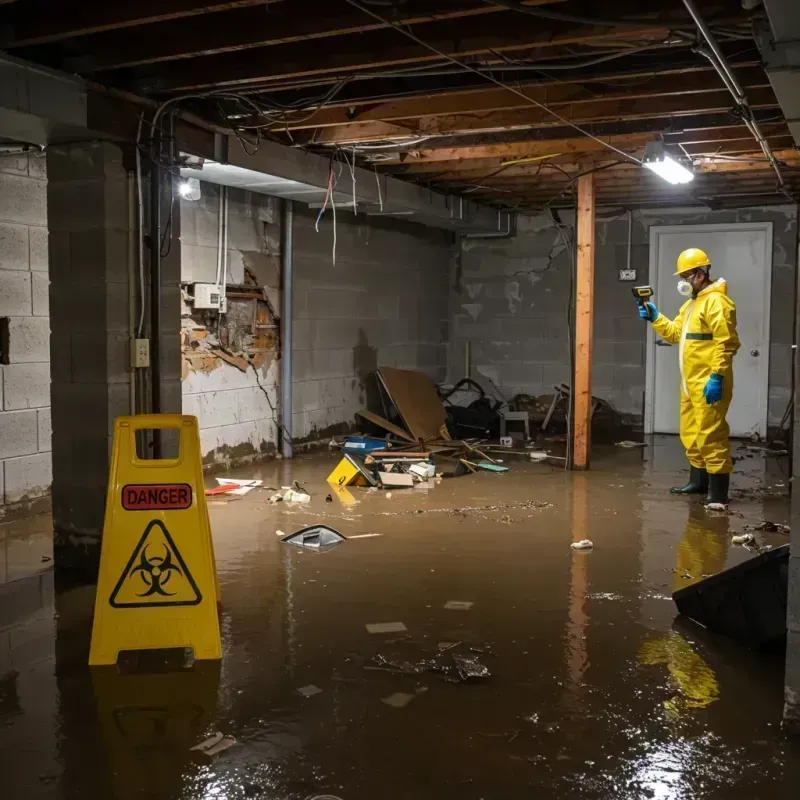 Flooded Basement Electrical Hazard in Boyd County, KY Property